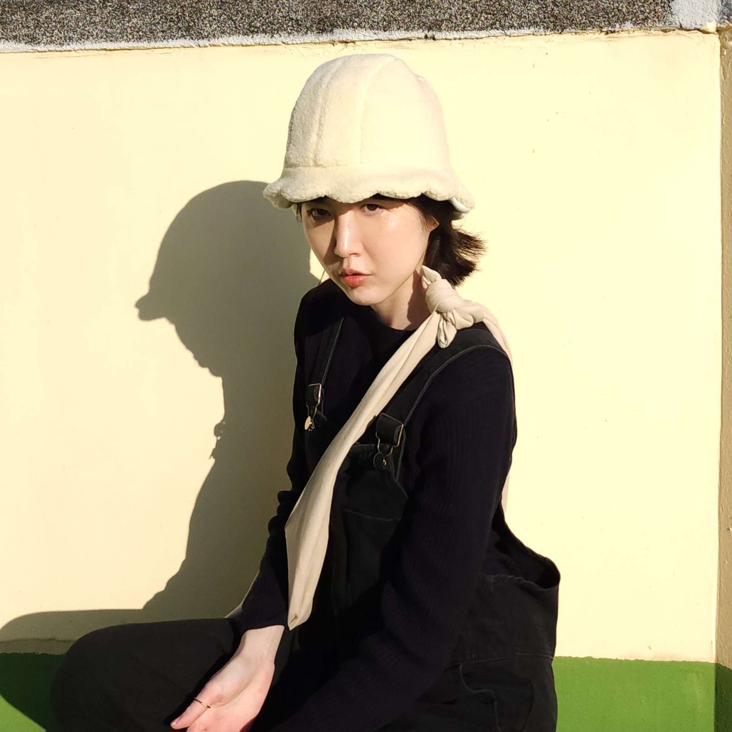 HNLAB - Lily Rose Hat羊羔絨搖粒絨泰迪熊花瓣帽 戶外穿搭