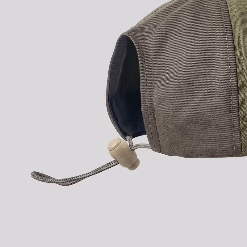 H1001-2 Pull String Baseball Cap軍綠工裝菸夾拉繩調節棒球帽 商品背面照 - HNLAB