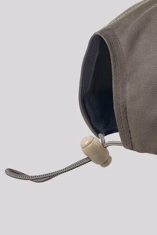 H1001-2 Pull String Baseball Cap軍綠工裝菸夾拉繩調節棒球帽 商品背面照 - HNLAB