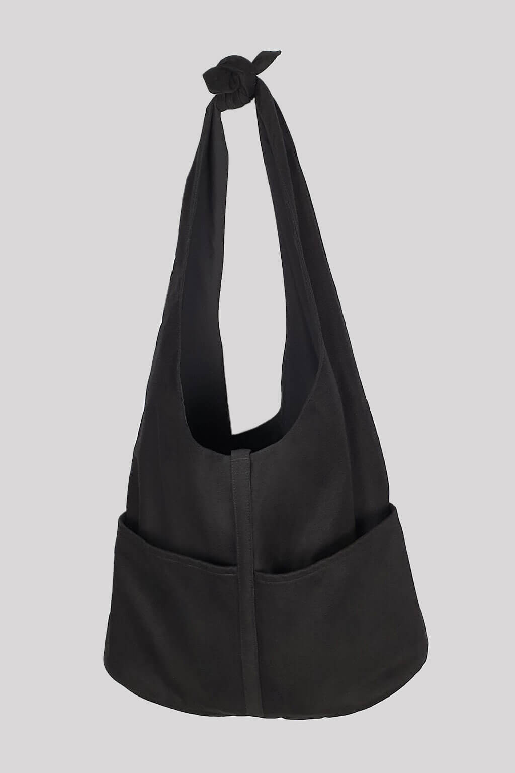 黑色牛仔布打結旅行漂流人包款 BLACK DENIM HOBO BAG - HN LAB