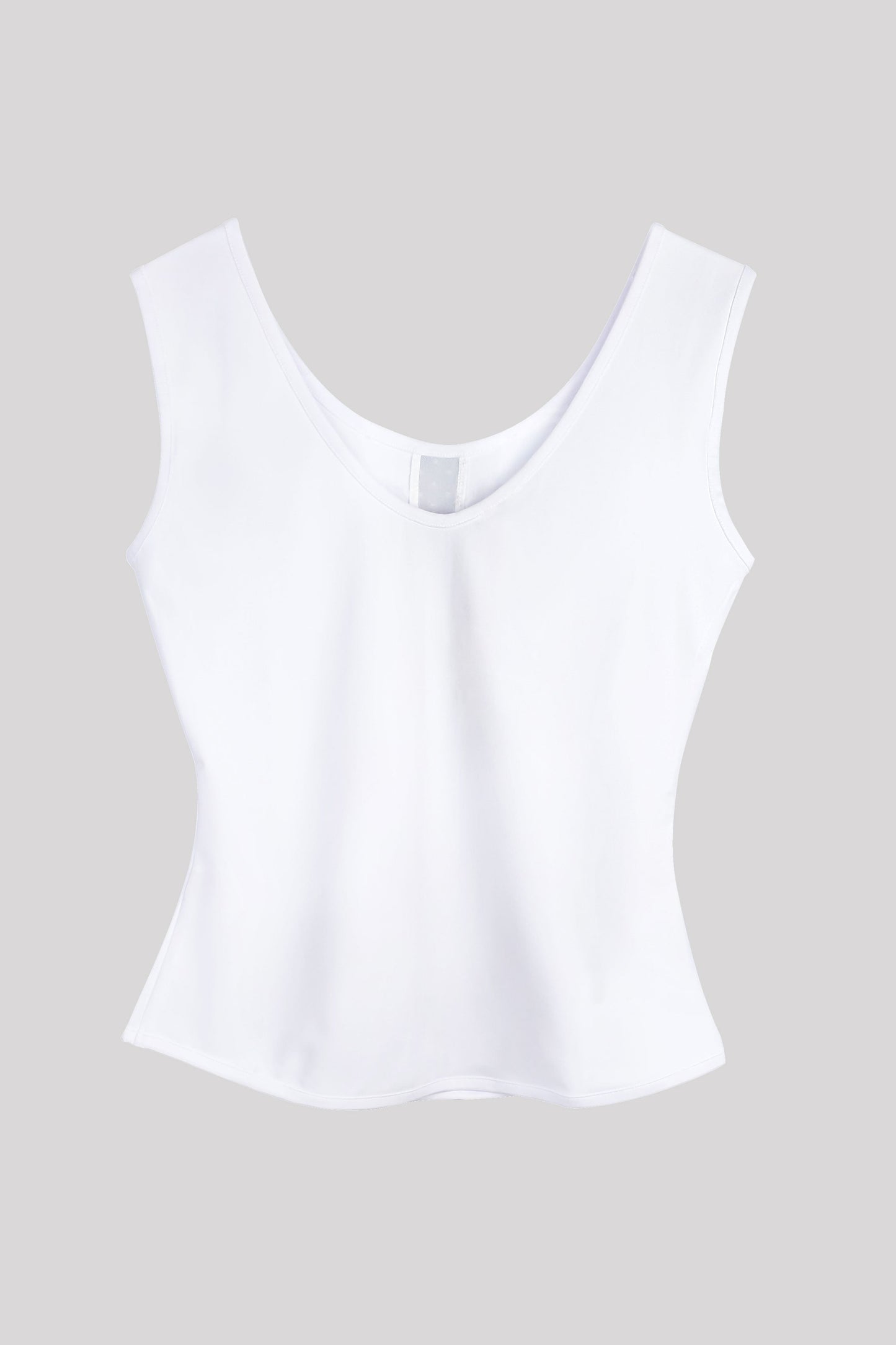 法式點點網布拼接前中簍空上衣 商品圖背面WHITE SHEER FRONT VEST TOP - HN LAB