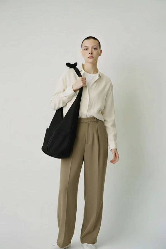 黑色丹寧布打結旅行漂流人包BLACK DENIM HOBO BAG