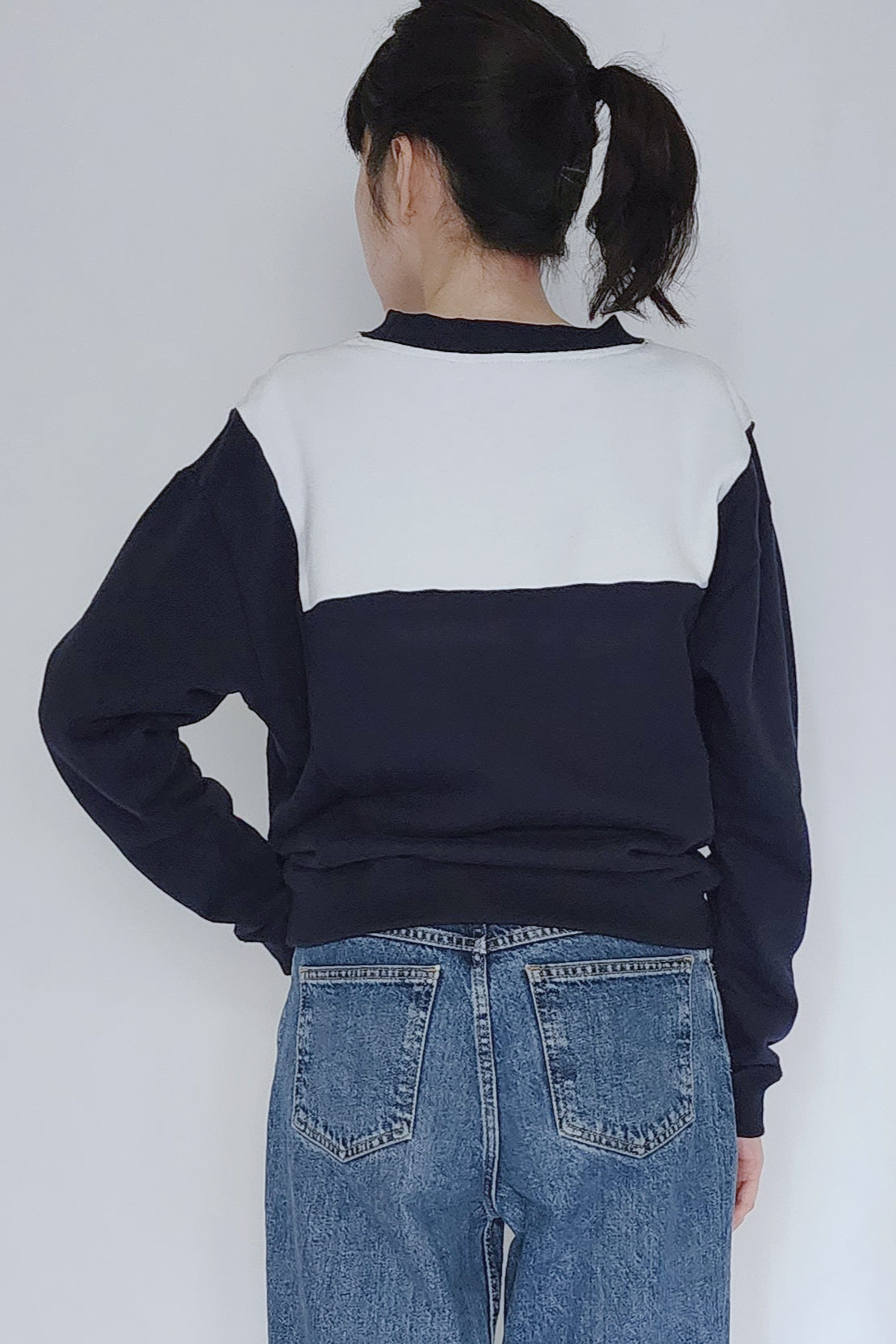 T系列-藍白拼接撞色水手服衛衣Sailor Sweatshirt - HN LAB